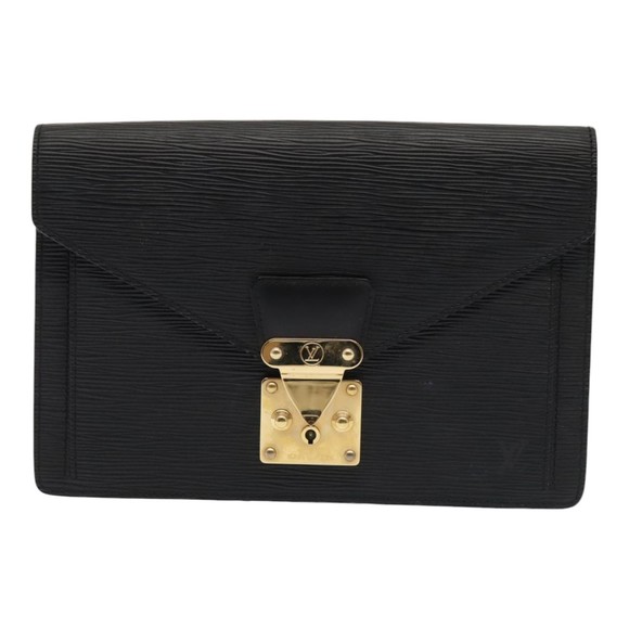 LOUIS VUITTON Epi Serie Dragonne Hand Bag Black Noir M52612 LV Auth 88322 - Picture 13 of 16